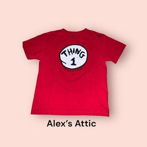 Universal Studios Thing 1 T-Shirt Cat in the Hat Youth large PARK EDITION pre-ow